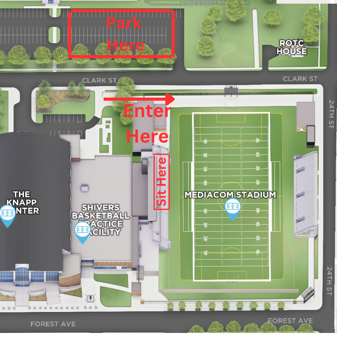 Parking for Adult Soccer League at Drake